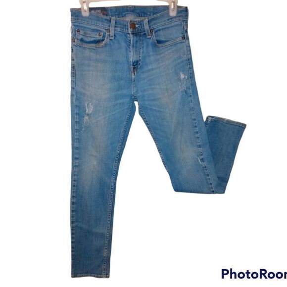 Hollister Skinny Jean Light Wash Distressed Adorable Jeans - Picture 1 of 15